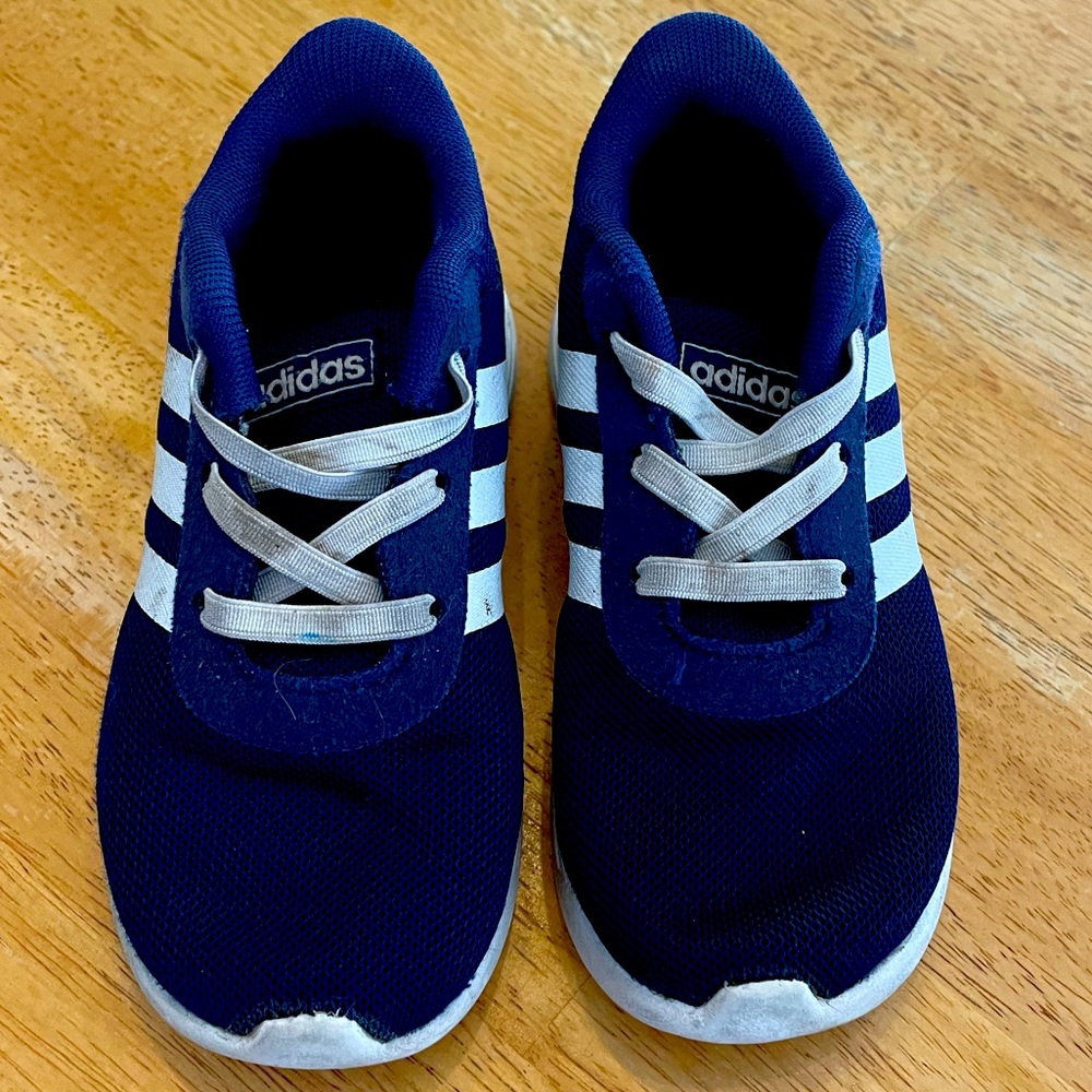 Adidas sneakers. Blue. Youth size 8. EUC.